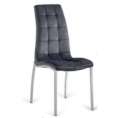Silla San Sebastián Velvet Gris Oscuro