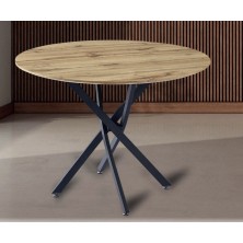 Mesa Nesy Redonda Madera Patas Negro