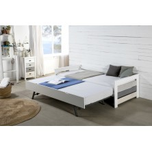 Cama Nido Romantic 90x190 cm Blanco/Gris