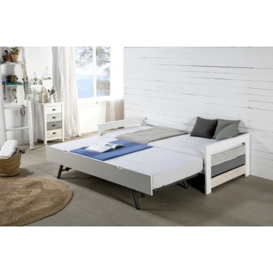 Cama Nido Romantic 90x190 cm Blanco/Gris