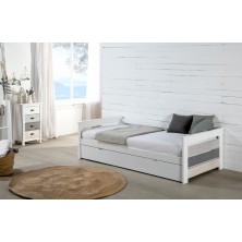 Cama Nido Romantic 90x190 cm Blanco/Gris