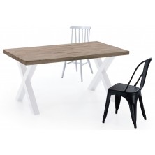 Mesa Comedor Fija X-LOFT Roble American/Blanco160X90 cm