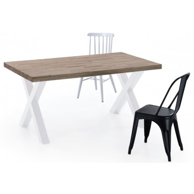 Mesa Comedor Fija X-LOFT Roble American/Blanco160X90 cm