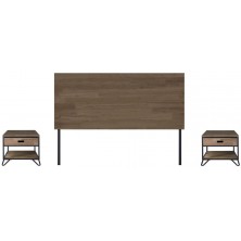 Cabecero Industrial 100 cm Roble American/Negro