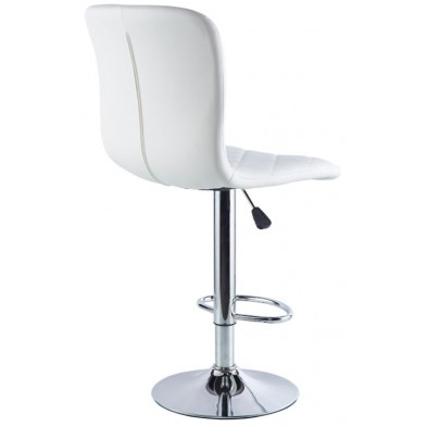 Taburete Britain Ecopiel  Blanco