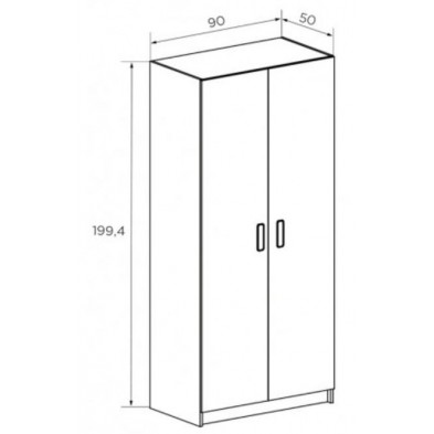 Armario Juvenil 2 Puertas Champion