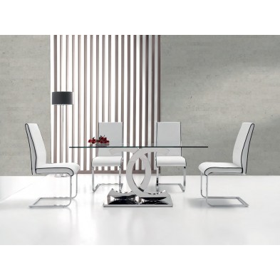 Mesa Comedor New Manhattan Acero 160x75