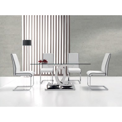 Mesa Comedor New Manhattan Acero 160x75