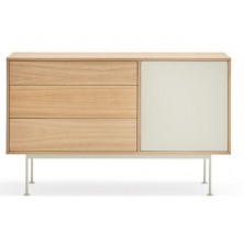 Aparador Yoko 1 Puerta Crema/Roble