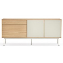 Aparador Yoko 2 Puertas Crema/Roble