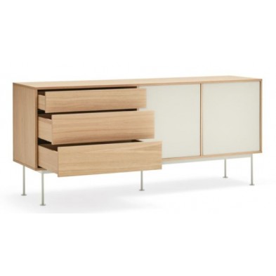 Aparador Yoko 2 Puertas Crema/Roble