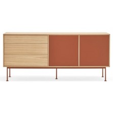 Aparador Yoko 2 Puertas Teja/Roble