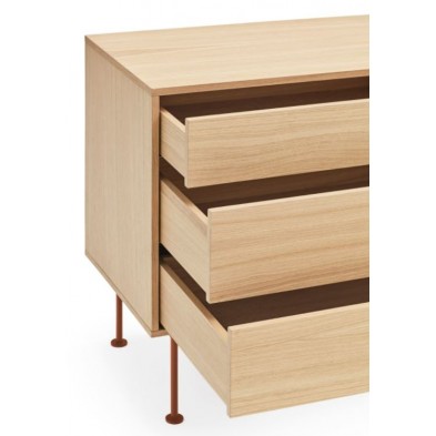 Aparador Yoko 2 Puertas Teja/Roble