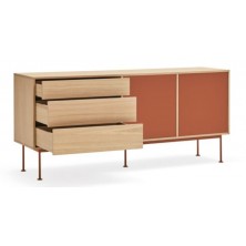 Aparador Yoko 2 Puertas Teja/Roble