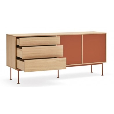 Aparador Yoko 2 Puertas Teja/Roble