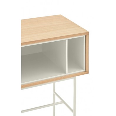 Consola Yoko 2 Cajones Roble/Crema