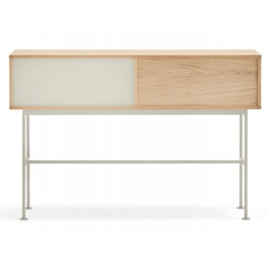Consola Yoko 2 Cajones Roble/Crema