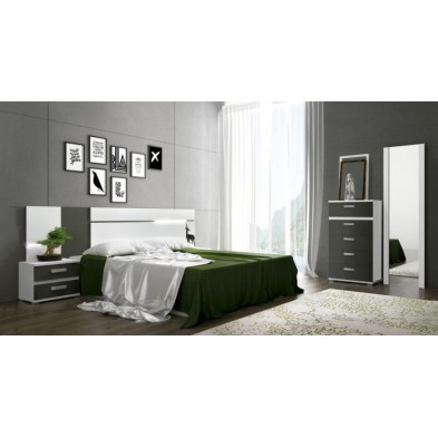 Cabezal + 2 Mesitas Cabra Blanco-Grafito