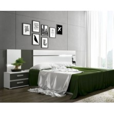 Cabezal + 2 Mesitas Cabra Blanco-Grafito