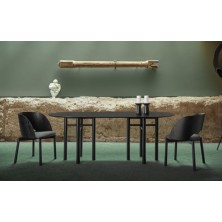 Mesa Comedor Junco Negro 200x100 cm