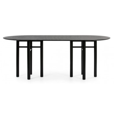 Mesa Comedor Junco Negro 200x100 cm