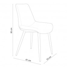 Silla Comedor Marlene Tejido Beige