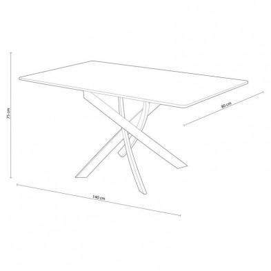 Mesa Comedor Zen Roble/Negro Mesa Comedor Zen Roble/Negro