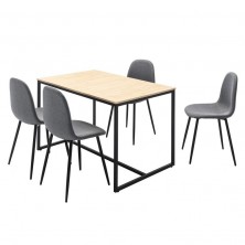 Silla Comedor Hall Tejido Gris