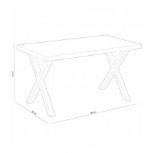 Mesa Comedor Fija X-LOFT Roble American/Blanco160X90 cm