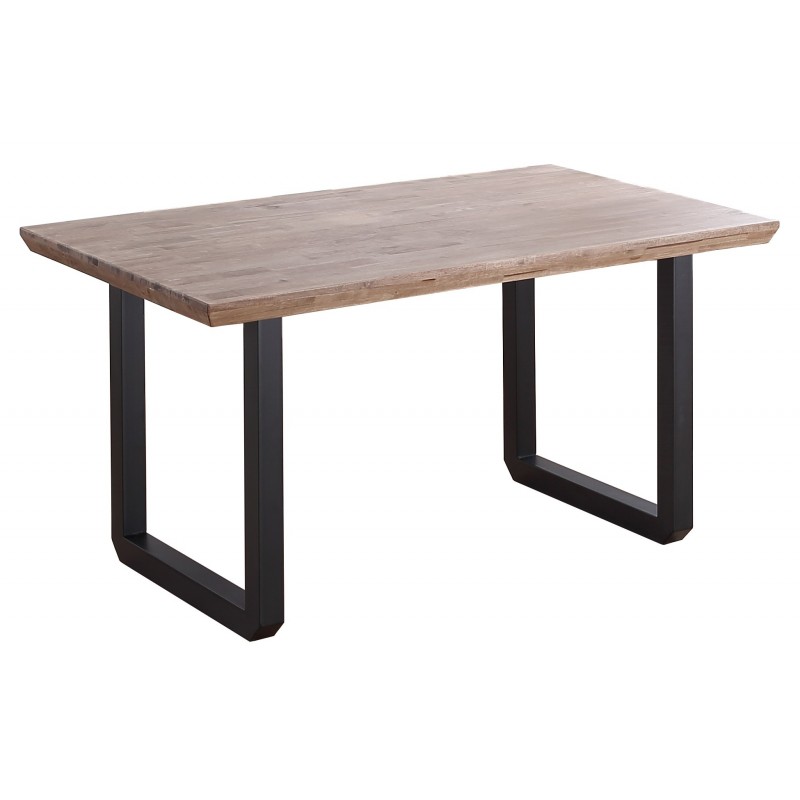 Mesa Comedor Fija Roma Roble Honey/Negro