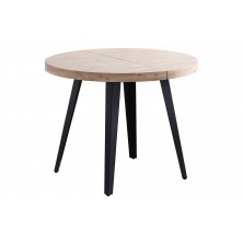 Mesa Redonda Extensible Berg Roble Nordish/Negro