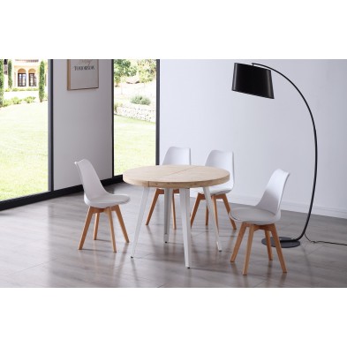 Mesa Redonda Extensible Berg Roble Nordish/Blanco Mesa Redonda Extensible Berg Roble Nordish/Blanco