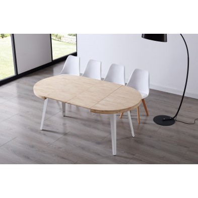 Mesa Redonda Extensible Berg Roble Nordish/Blanco Mesa Redonda Extensible Berg Roble Nordish/Blanco