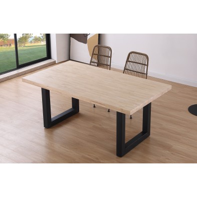 Mesa Comedor Loft Roble Salvaje/Negro 180 x 100