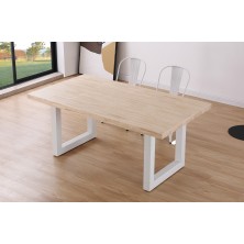 Mesa Comedor Loft Roble Salvaje/Blanco 180 x 100
