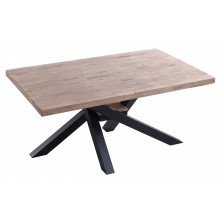 Mesa Comedor Xena Roble Honey/Negro 160x100
