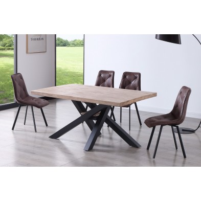 Mesa Comedor Xena Roble Honey/Negro 160x100 Mesa Comedor Xena Roble Honey/Negro 160x100