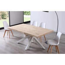 Mesa Comedor Xena Roble Nordish/Blanco 180x100