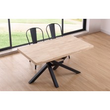 Mesa Comedor Xena Roble Nordish/Negro 140x80
