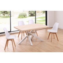 Mesa Comedor Xena Roble Nordish/Blanco 140x80