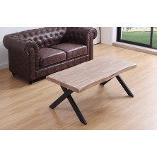 Mesa Centro Elevable Xena Tapa Forma Roble Honey/Negro