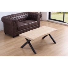 Mesa Centro Elevable Xena Tapa Forma Roble Nordish/Negro