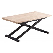 Mesa Centro Elevable Extensible Natural Roble Nordish/Negro