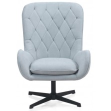 Sillón Giratorio Tapizado Azul Claro
