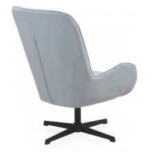Sillón Giratorio Tapizado Azul Claro