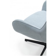 Sillón Giratorio Tapizado Azul Claro