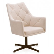 Sillón Giratorio Tapizado Beige
