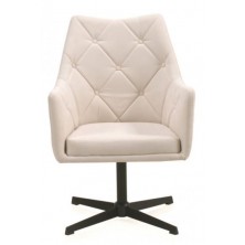 Sillón Giratorio Tapizado Beige