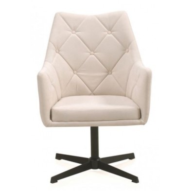Sillón Giratorio Tapizado Beige