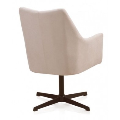 Sillón Giratorio Tapizado Beige